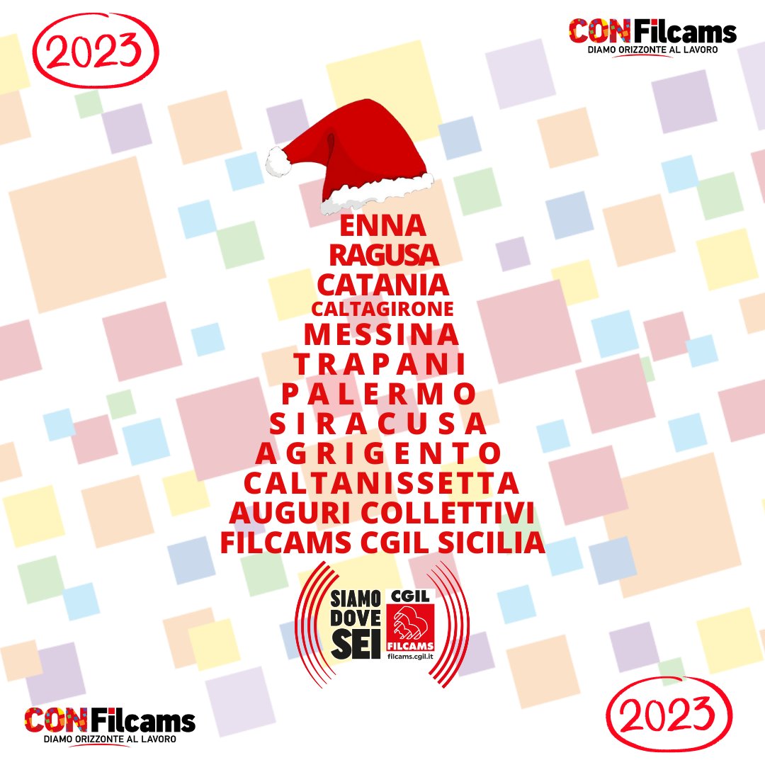 FilcamsSicilia's tweet photo. 🟥 Buone Feste e Felice Anno Nuovo!
⭐️ 2023 Auguri #ConFilcams ⭐️ https://t.co/2lntnu6Rpg
