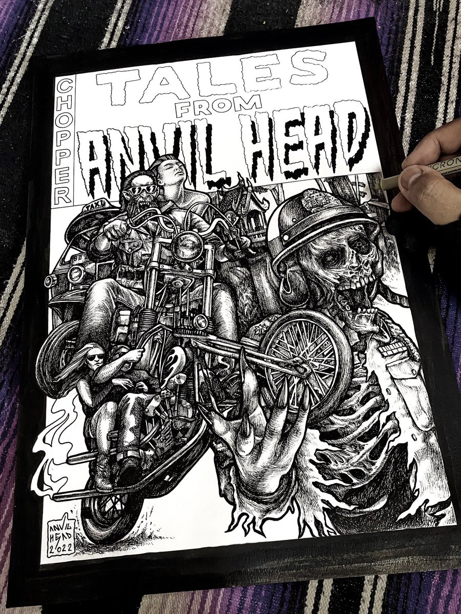" Tales From ANVIL HEAD " my last poster design for this year 2022 ..... soon!! ✍🏾🇹🇭⚡️⚡️ #anvilhead #artwork #chopperart #siamchopperart #posterdesign #nft #nftcollectors #NFTCommmunity #NFTs #NFTCollections