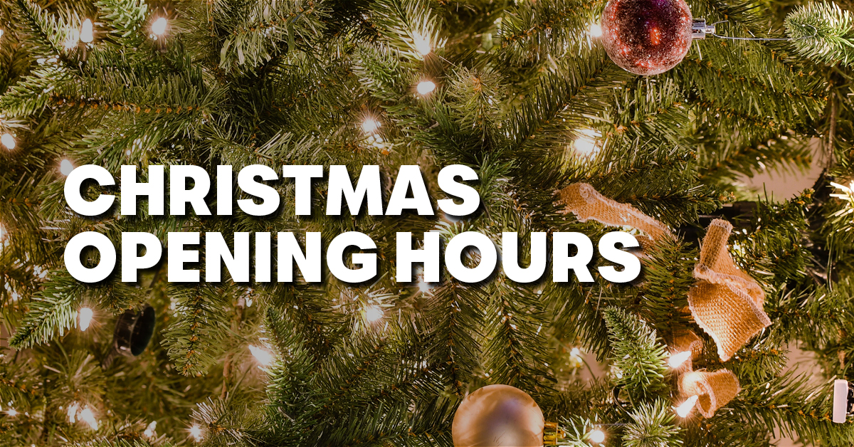 As the festive period draws near, please be aware our opening hours may differ from usual. You can view our revised opening hours on our website. 

Opening hours: ow.ly/lofK50MamVX