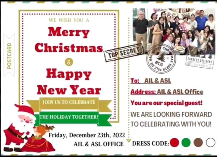 NguynTh36820187's tweet image. Merry Christmas 😊☺ 🎄 
My company #AIL&amp;amp;ASl
Friday 23Dec 
#savememory