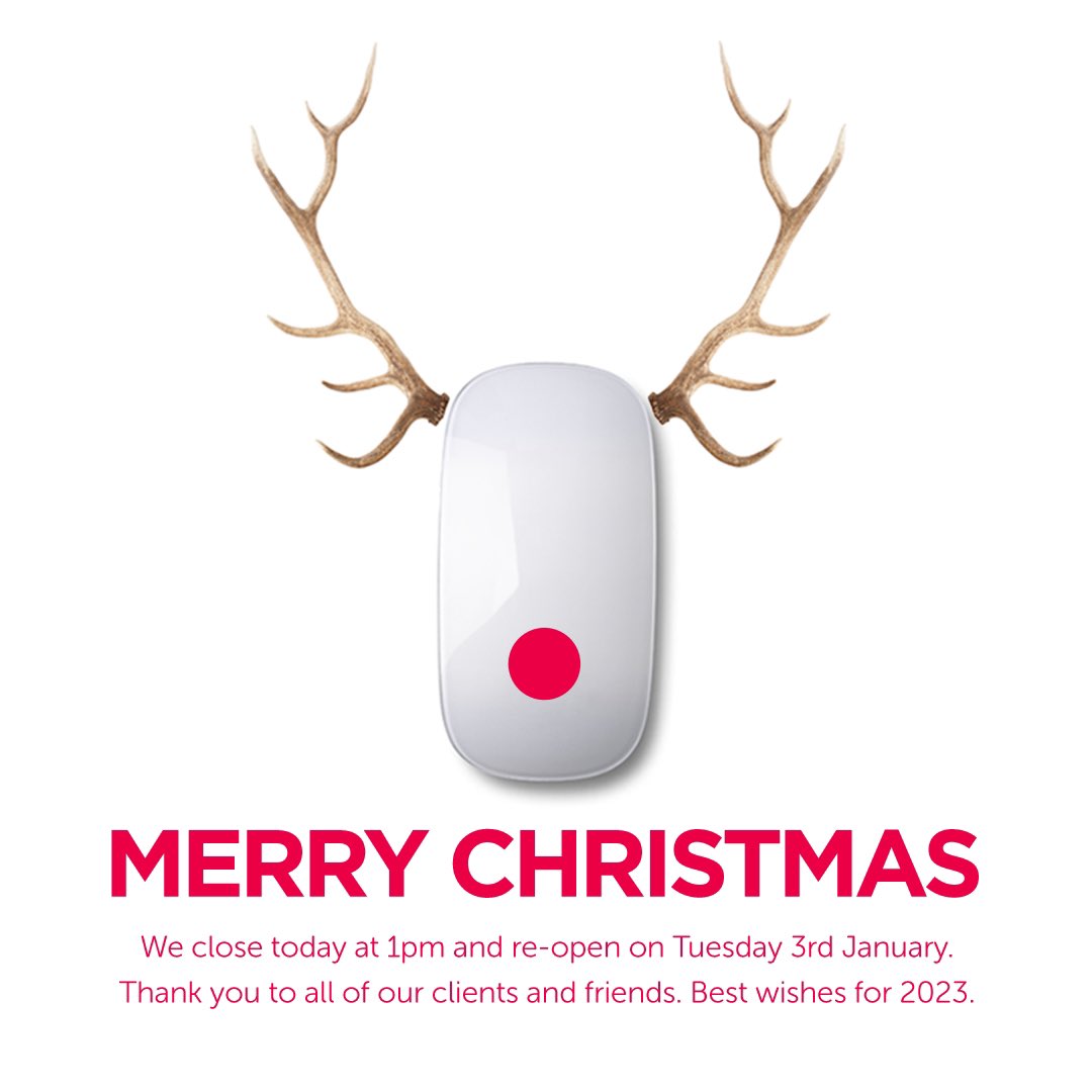 JackdawCreativ3's tweet photo. We close today at 1pm and re-open on Tuesday 3rd January. 

Thank you to all of our clients and friends. Best wishes for 2023! https://t.co/uIf7xTmAxG