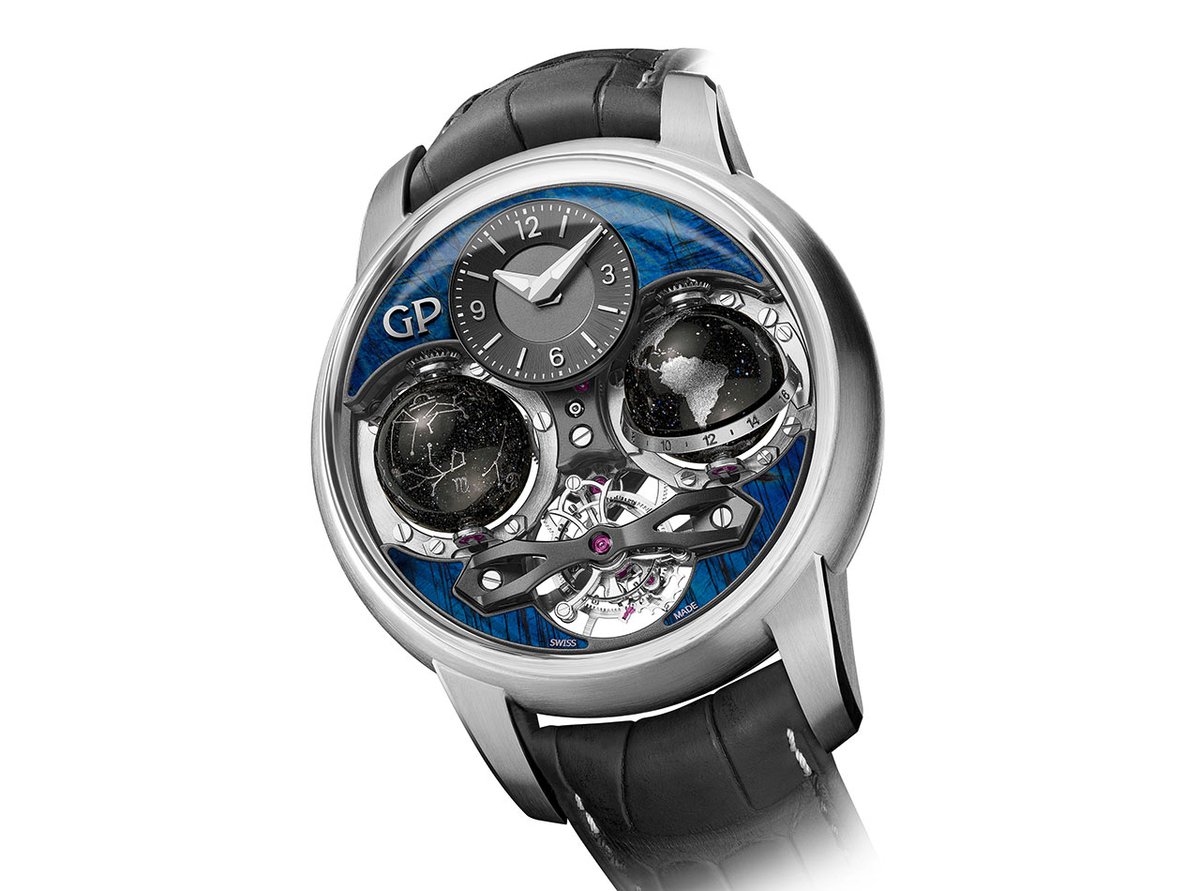 time_watches's tweet photo. #GirardPerregaux created three unique interpretations of their #Cosmos model, combining a #tourbillon with #skychart and #worldtime complications. Read more at https://t.co/LC4sfjmIMx https://t.co/ECxl7g4kQJ