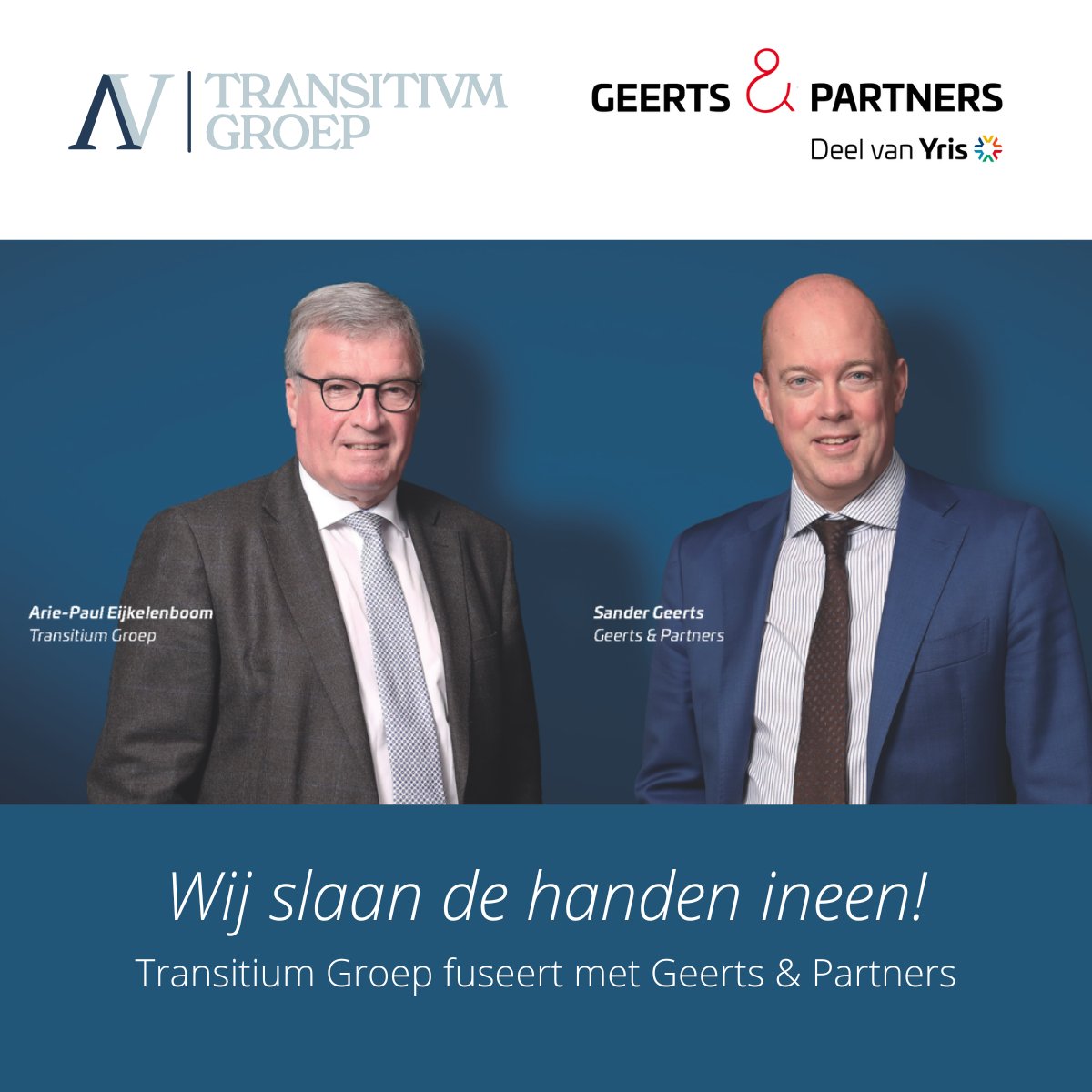 Geerts_en's tweet photo. Mooi nieuws! Transitium Groep en Geerts &amp; Partners APPA bundelen hun krachten per 1 januari 2023!
Lees hier het hele interview uit Binnenlands Bestuur  met Sander Geerts en Arie-Paul Eijkelenboom via: https://t.co/rpyfEeJh8S
#loopbaanbegeleiding #politiekeambtsdrager #appa https://t.co/QGxmn8qMQM