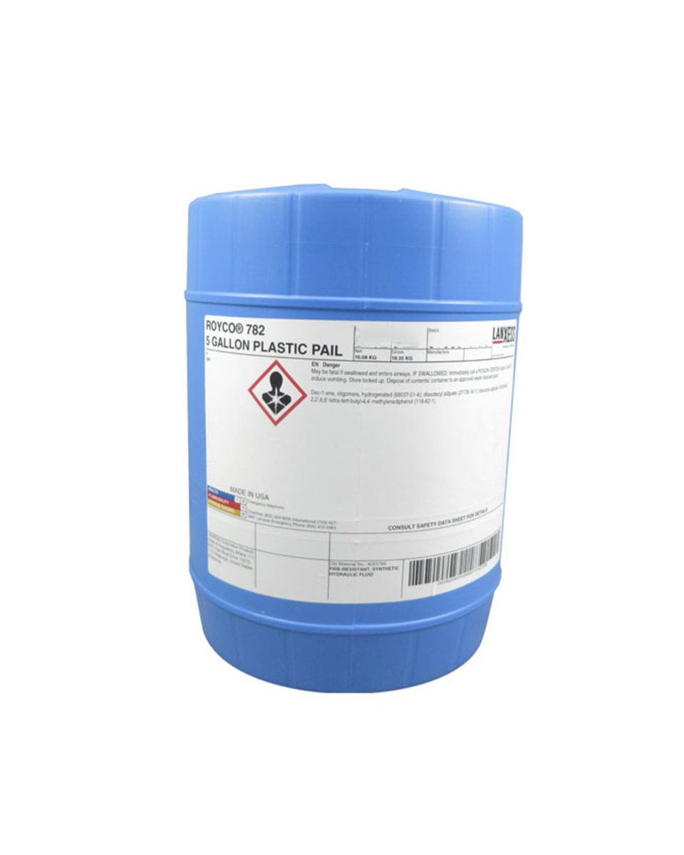 ⭐ROYCO® 782 Red MIL-PRF-83282D Spec Synthetic Fire Resistant Aircraft Hydraulic Fluid - 5 Gallon Steel Pail
SKU: 4055788

Selling Price: $289