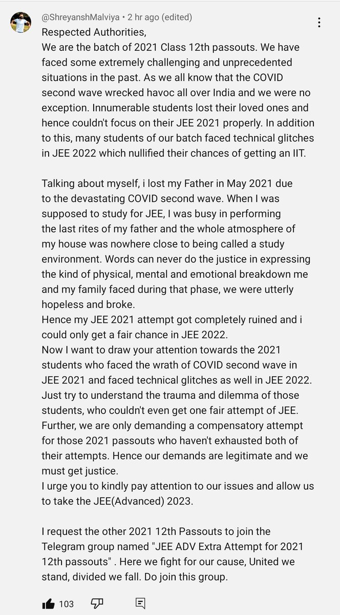 avi15z_'s tweet photo. @IITGuwahati @dpradhanbjp @EduMinOfIndia @PMOIndia  please read this: 
#JEEMains #JEEAdv2023For2021Passouts #jeeadvanced2023 #JEEAdvanced https://t.co/27mMiHYuMm