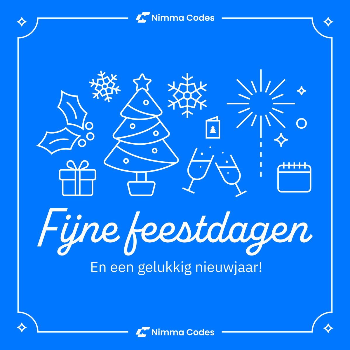 nimmacodes's tweet photo. https://t.co/01PY5BOfkA wenst iedereen fijne feestdagen en een gelukkig nieuwjaar! Zien we jullie weer in januari? https://t.co/jzHJfhQqUi https://t.co/zRinFklJDt