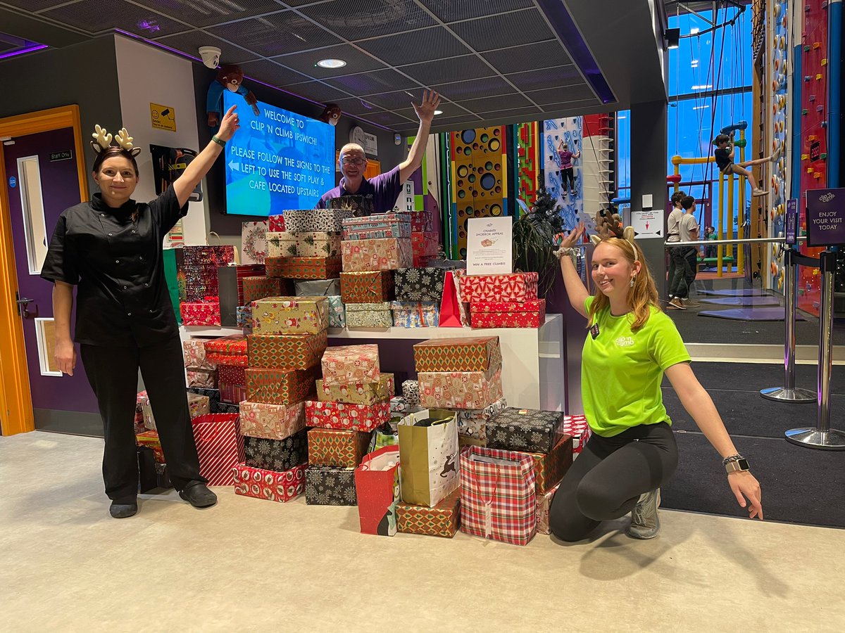 An EPIC EFFORT from staff and customers for the homeless shoebox appeal we're supporting in Suffolk - we've collected over 130 gift boxes which will be delivered today by staff....