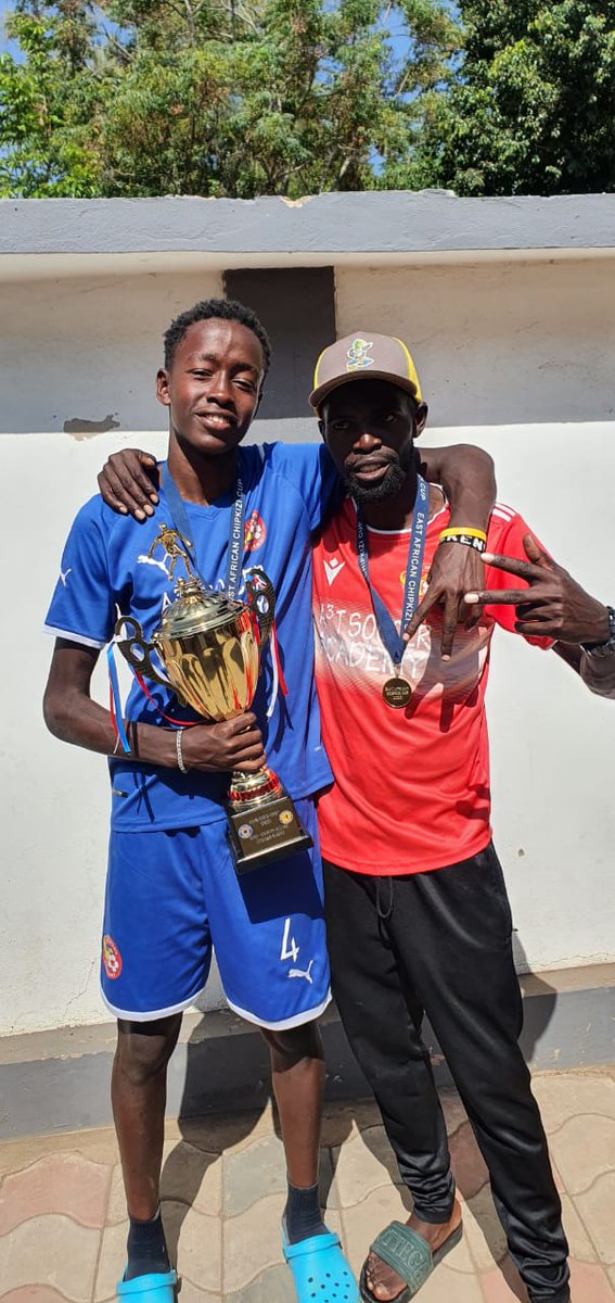 AcademyA3T's tweet photo. U17 Captain, Berlin wall at the heart of defense  @KomarockN alongside Director @andash26 who was spotted among the Most Valuable Players (MVP) of the tournament.
Keep it up boy.
#A3T #Tanzania https://t.co/iTfJdscR5S