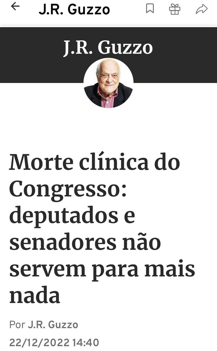 Não é verdade, mas a principal missão do 57* legislatura para a qual fomos eleitos no Congresso Nacional é conter o ATIVISMO POLÍTICO DO JUDICIÁRIO.