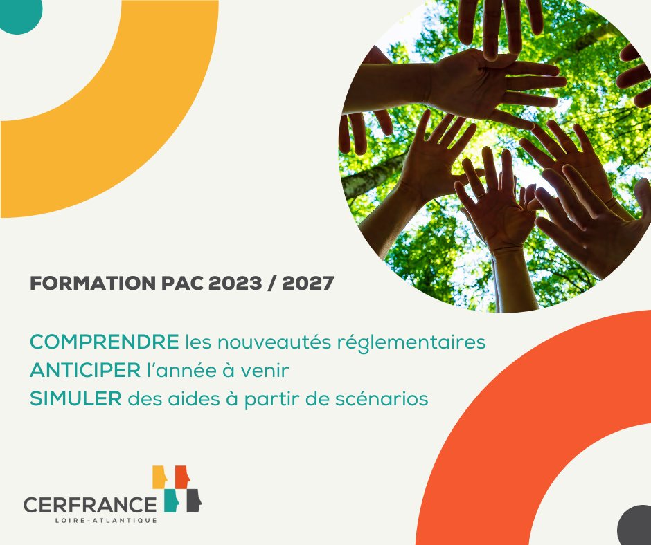 [PAC] Formation PAC 2023/2027 :

COMPRENDRE les nouveautés réglementaires 
ANTICIPER l’année à venir 
SIMULER leurs aides à partir de scénarios 

N’oubliez pas, nos experts sont à vos côtés pour vous accompagner🚀 Contactez les dès maintenant