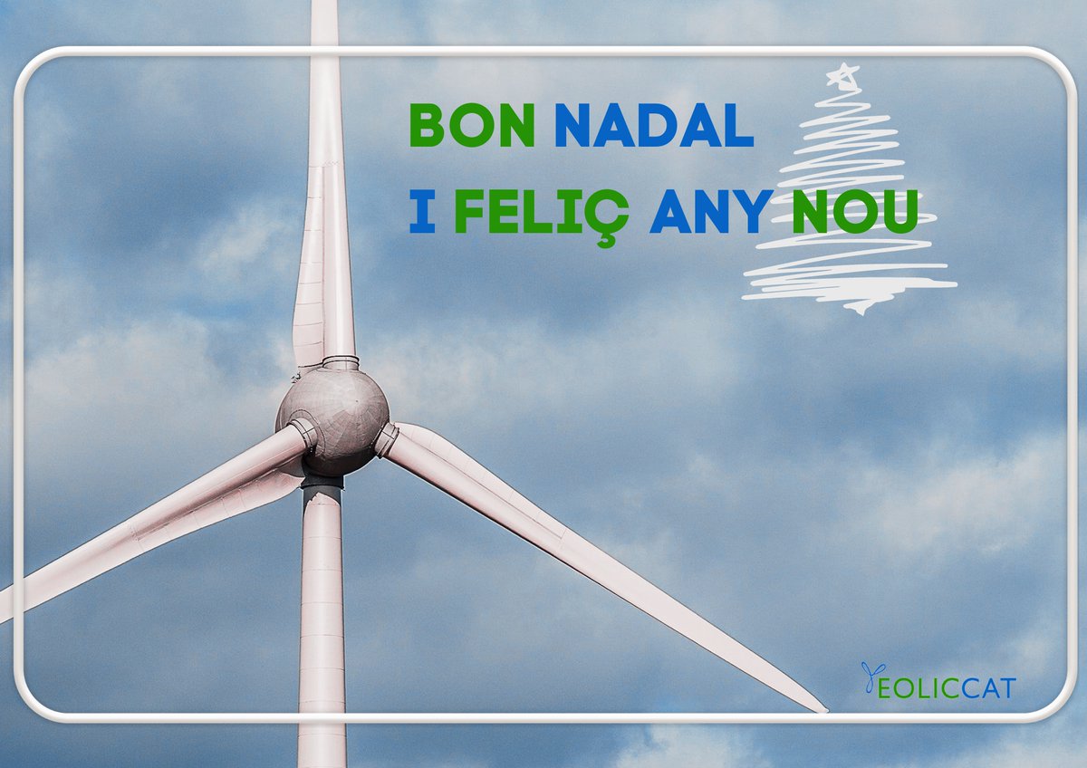 EolicCat us desitja molt bones festes i un 2023 ple de d'energia #renovable i positiva 🎄⛄

Bon Nadal! Merry Christmas! ¡Feliz Navidad!