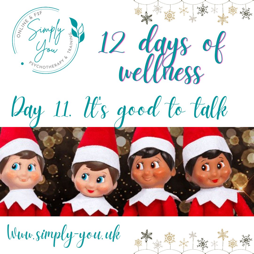 Day 11 #12daysofwellness 
Its good to talk! 
m.facebook.com/groups/5548195…
#simplyyoucounselling 
#wellbeing 
#talkingtherapies