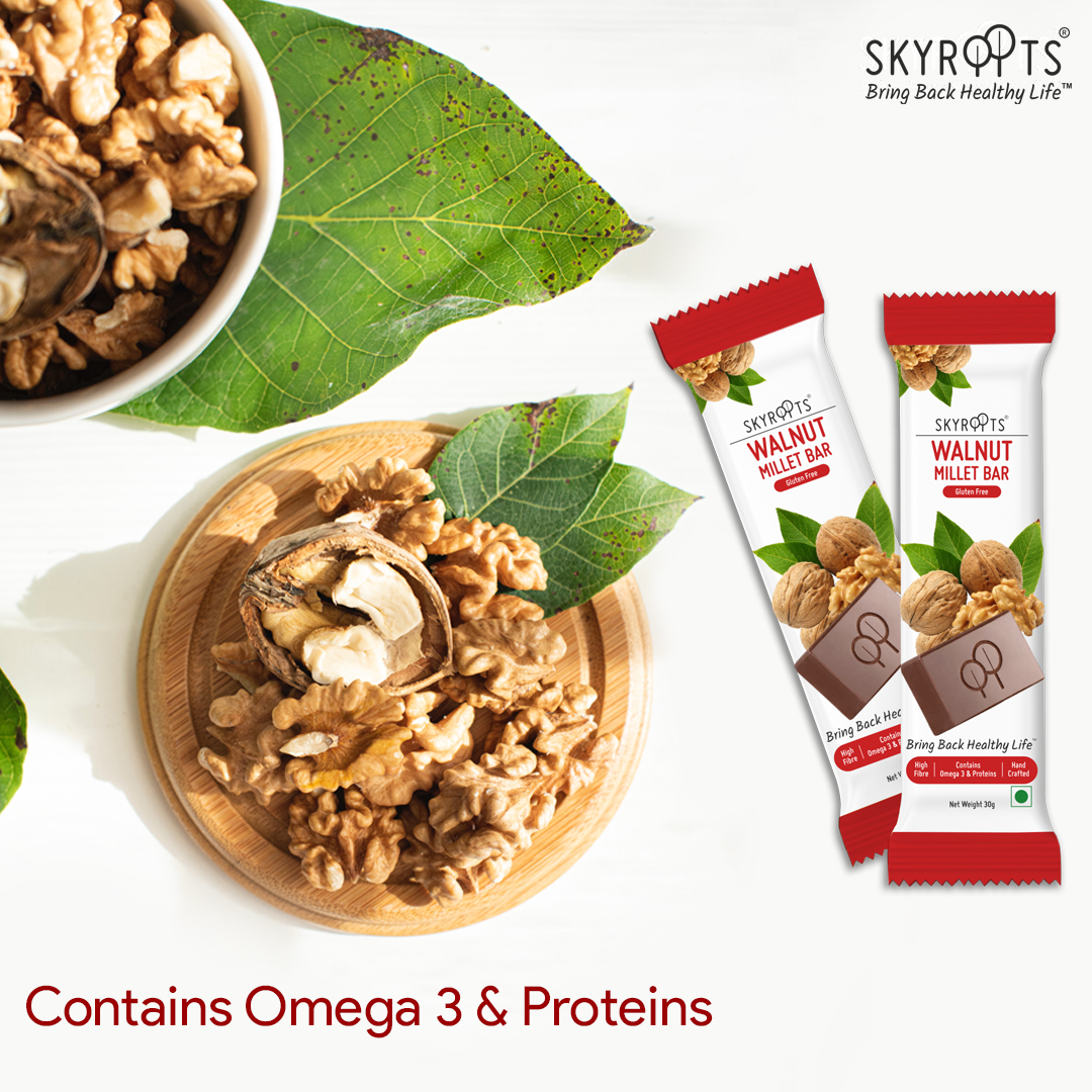 Skyroots_India's tweet photo. Piece of magic in every bite of walnut millet bars 😍 😋
Personalized your millet bars with us🤗
Diary free | | Gluten-free | Healthy | Delicious
Shop crunchy and healthy bars on https://t.co/PQ8nIppNiB 🏪
#millets #glutenfree #milletbar #internationalmilletyear2023 https://t.co/EAtkXiMfac