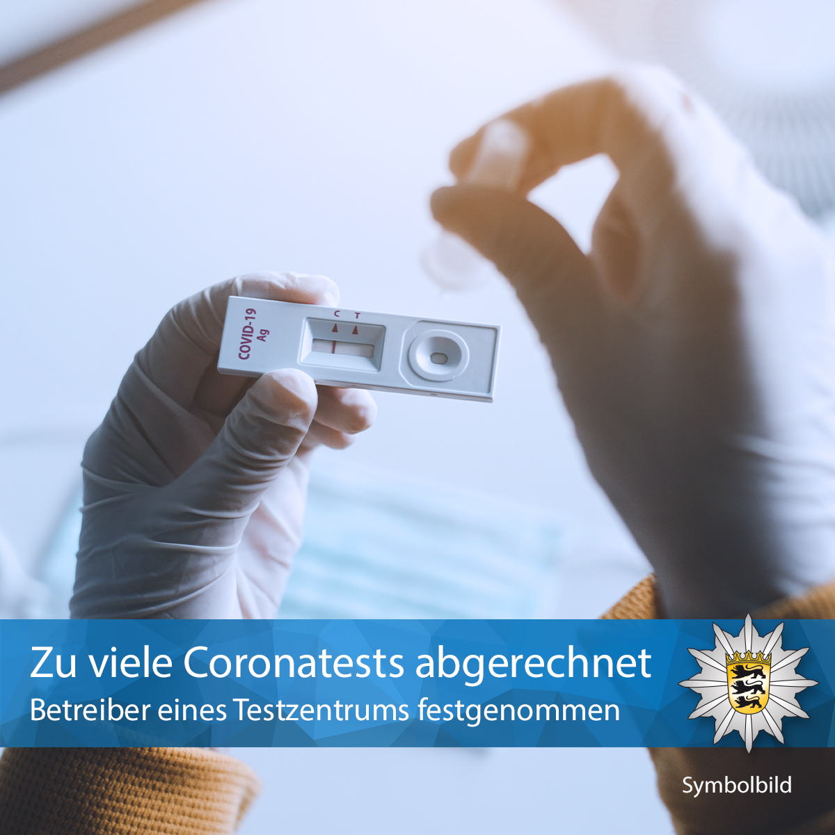 PolizeiHN's tweet photo. +++ Zu viel angerechnet +++

Ein Betreiber eines #Corona-Testzentrums in #Heilbronn und einer mobilen #Teststation wurde am 13. Dezember vorläufig festgenommen.  👨‍🔬 👩‍🔬🧪
Ihm wird vorgeworfen nicht durchgeführte Tests abgerechnet zu haben. 

Zur Mitteilung: https://t.co/x5rgTyYMcR https://t.co/yW7CwbYfE0