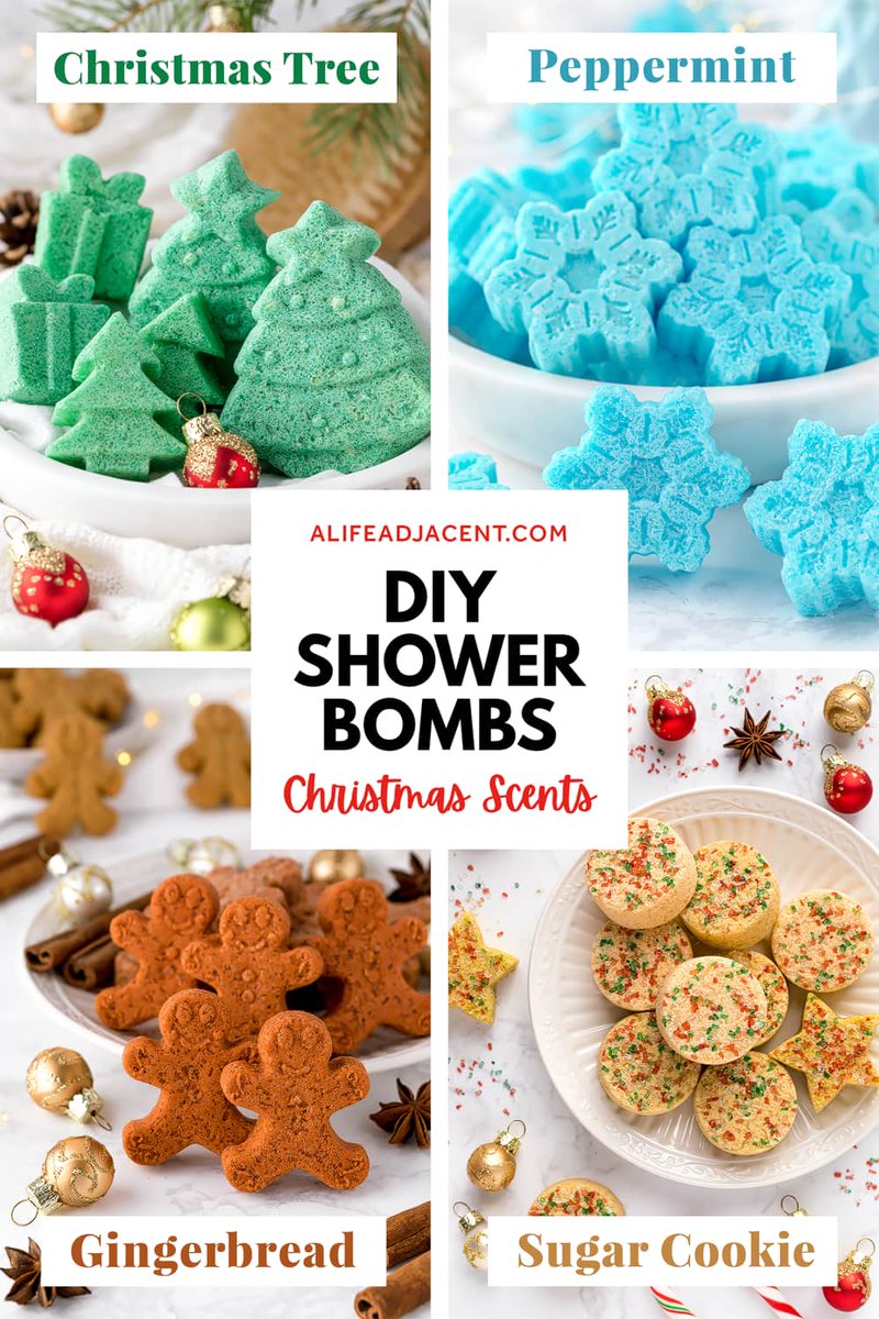 alifeadjacent's tweet image. Learn to make these fun Shower Bombs Recipes (4 DIY Shower Bombs for Christmas) 🎄❄️🍪
#showerbombs #essentialoils  #gingerbread #sugarcookie #christmastree #peppermint #crafts alifeadjacent.com/shower-bombs-r… via @alifeadjacent