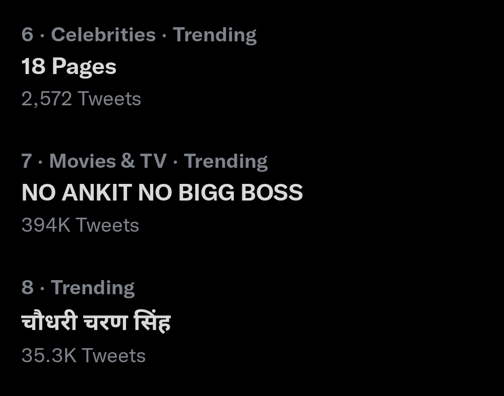 Tr*ding on 7!
NO ANKIT NO BIGG BOSS