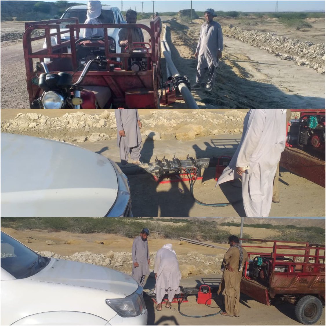 Laying and jointing of 160 mm dia pipeline from Jiwani Main Pipeline to GANZ Village Water tank of Sub-division Jiwani is in progress.
@hamzashafqaat