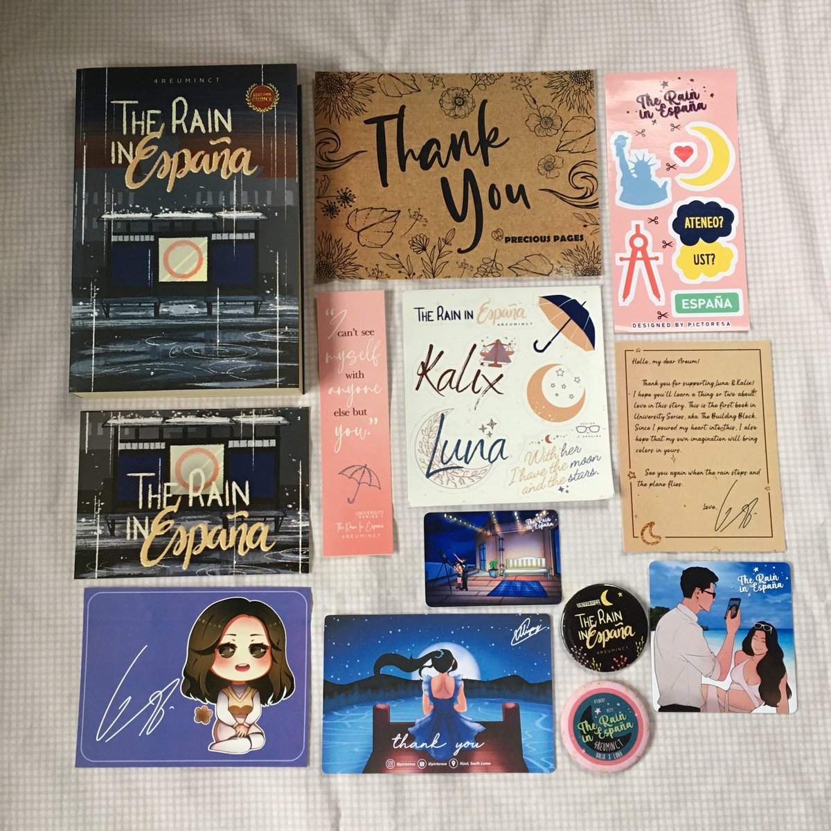 ladegotslayed's tweet photo. ❗️For sale THE RAIN IN ESPAÑA and SAFE SKIES, ARCHER physical book❗️

TRIE inclusions 
• Book (resealed)
• Letter from Gwy
• Pins (2) 
• Stickers
• Photocards
• Bookmark

SSA inclusions 
• Book (resealed)
• Letter from Gwy
• Pins (2) 
• Photocards
• Bookmark (2) https://t.co/BXLBzKRADS