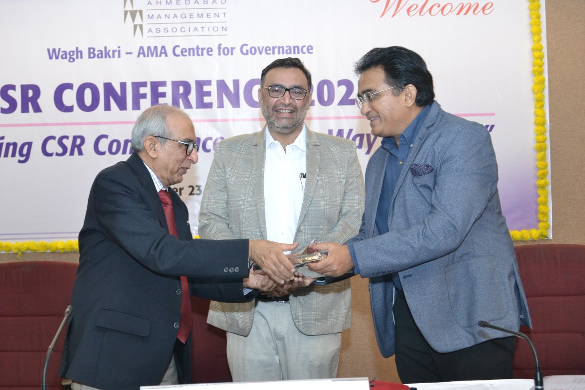 ama_ahmedabad's tweet photo. CSR Conference 2022 at AMA.
Mr. Parag Desai and Dr. Bhushan Punani with the Chief Guest Shri Pankaj Kumar Kamaliya, COO, GCSRA and AMA Office Bearers during the inaugural address.
Post 1.
.
.
#Ahmedabadmanagementassociation #CSRconference #CSR https://t.co/jDAhjxwBqj