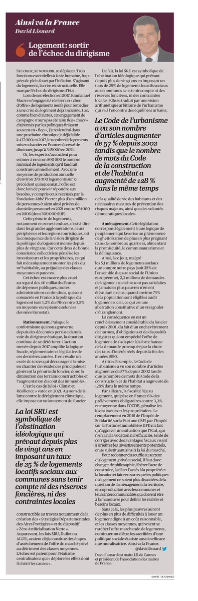 Hier sur le logement, ma chronique « Ainsi va la France » dans ⁦<a href="/lopinion_fr/">l'Opinion</a>⁩