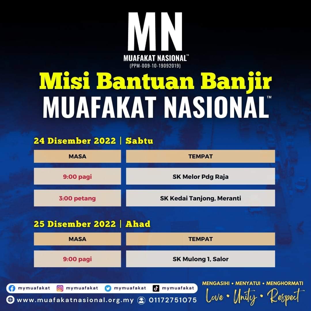 AnnuarMusa's tweet photo. InsyaAllah walaupun MUAFAKAT NASIONAL baru berusia beberapa hari, kita tetap turun dan membantu.

#LoveUnityRespect https://t.co/EuVdjXLnUQ
