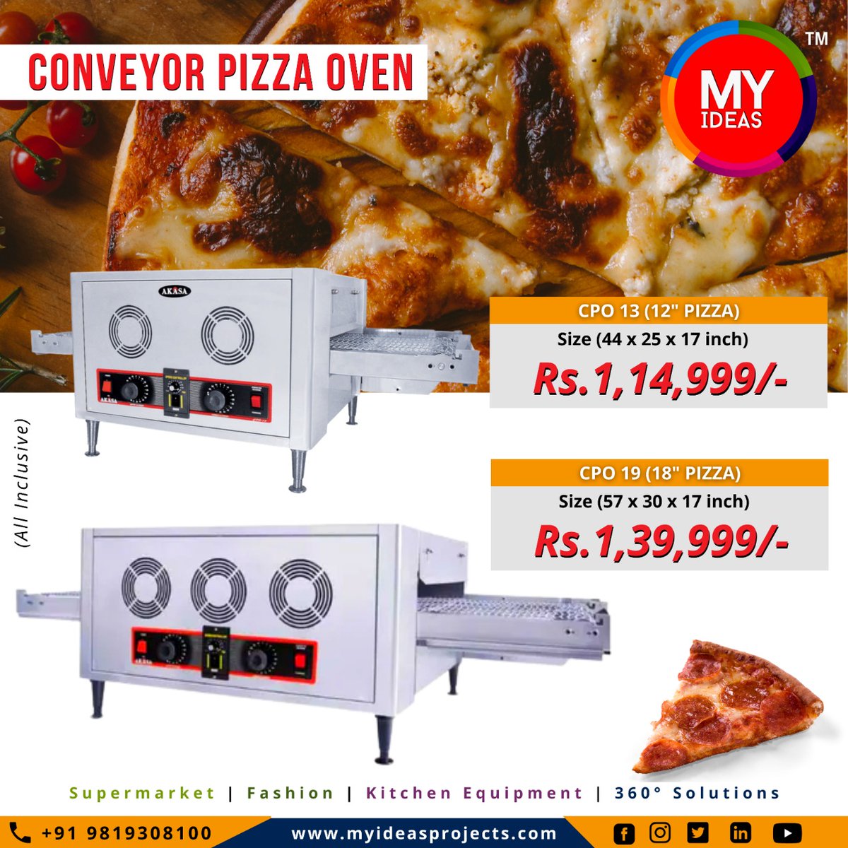 jay_myideas's tweet photo. CONVEYOR PIZZA OVEN, ELCTRIC PIZZA OVEN, ELECTRIC FRYERS and Chiller WAFFLE MACHINES.
Features:
*High performance
*Longer working life
*Easy to use
*Low maintenance
*Affordable prices
#Myideas #myideasprojects #myideasventures #supermarket #rotaryoven #pizzaoven #rotarybakery https://t.co/UzK4zjf6oA