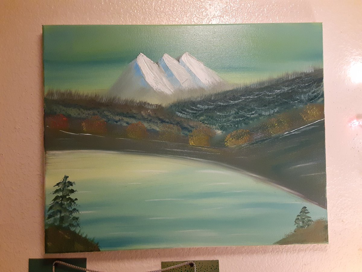 Roommate Bird is painting again...