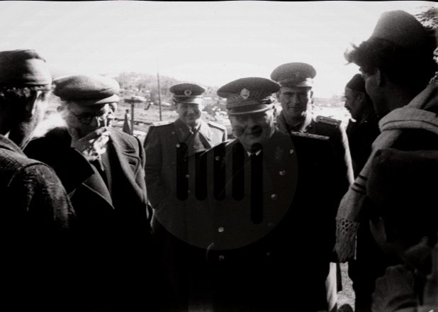 Broz1892's tweet photo. Marshal Tito on the way to Titovo Užice (People's Republic of Serbia), stopping in a nearby village, handing out cigarettes and conversing with peasants working their land. - December 12th, 1957. https://t.co/3zOREBsAJA
