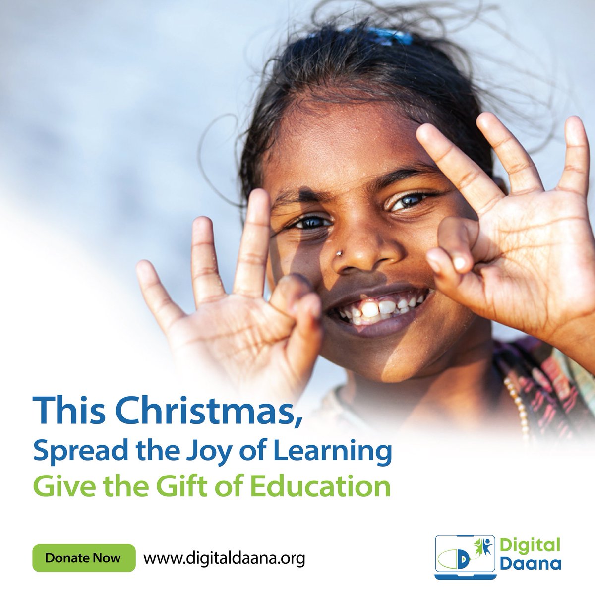 digitaldaana's tweet photo. This #Christmas, let’s spread the joy of learning &amp; give the gift of education to the needy.

Contribute to #DigitalDaana &amp; help underprivileged children access #digitaleducation.

Donate Now - https://t.co/Nl9xQ2WMTS https://t.co/WFf9udVEDh