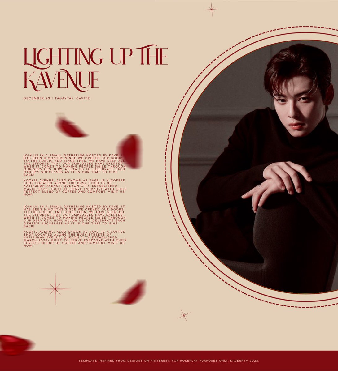 farytaIe's tweet photo. ͏͏
͏͏
͏͏ 
   (  유아  ) 12월 23일, friday.
   #KAVExMAS #SleighWithKAVE
   #LightingUpTheKAVENUE
                     
͏͏
͏͏ https://t.co/xygbx92a7U