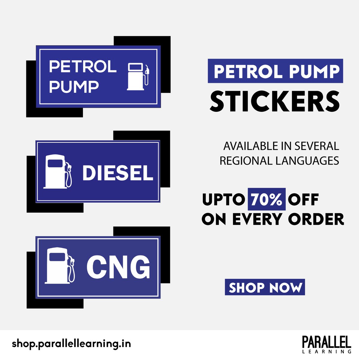 Shop now 'PETROL PUMP' vinyl stickers & signage 
Features:-
✅Easy to Use
✅Starting only Rs-25/-
✅Matte lamination 
✅Long lasting with waterproof 
✅COD Available (INDIA)
.
.
shop.parallellearning.in/collections/pe…
#petrolpump #petrol #fuel #diesel #CNG #LNG #cngpump #parallellearning