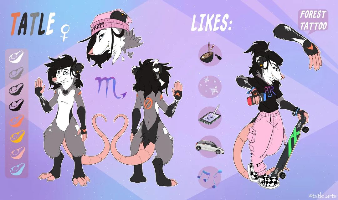 I made this refsheet of my fursona a long time ago and my phone doesn't want to keep it- so here I am uploading it! Yeet
#furry #fursona #art #clipstudiopaint #opossum #furryart #refsheet