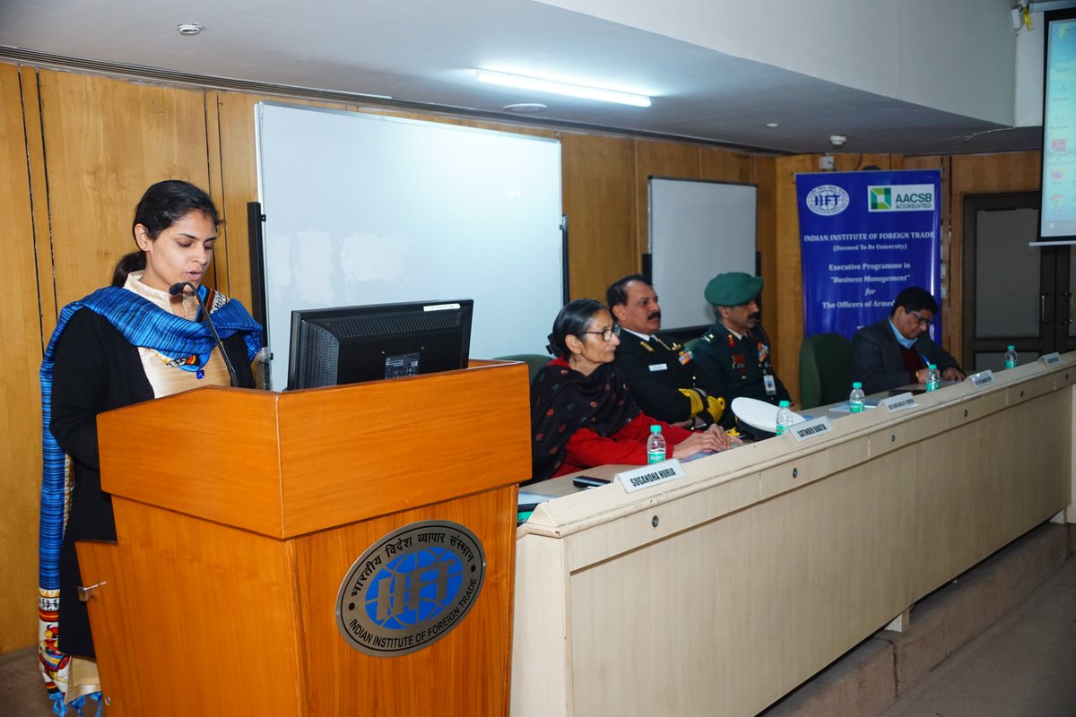 iift_official's tweet photo. MDP Division of Indian Institute of Foreign Trade, New Delhi Inaugurated "24 weeks Executive Programme in Business Management" for the Officers of Armed Forces on December 20, 2022.
#executiveprogram #iift1963 #IIFT #armedforces #mdp #businessmanagement #management #business https://t.co/bUt9xyiMRc