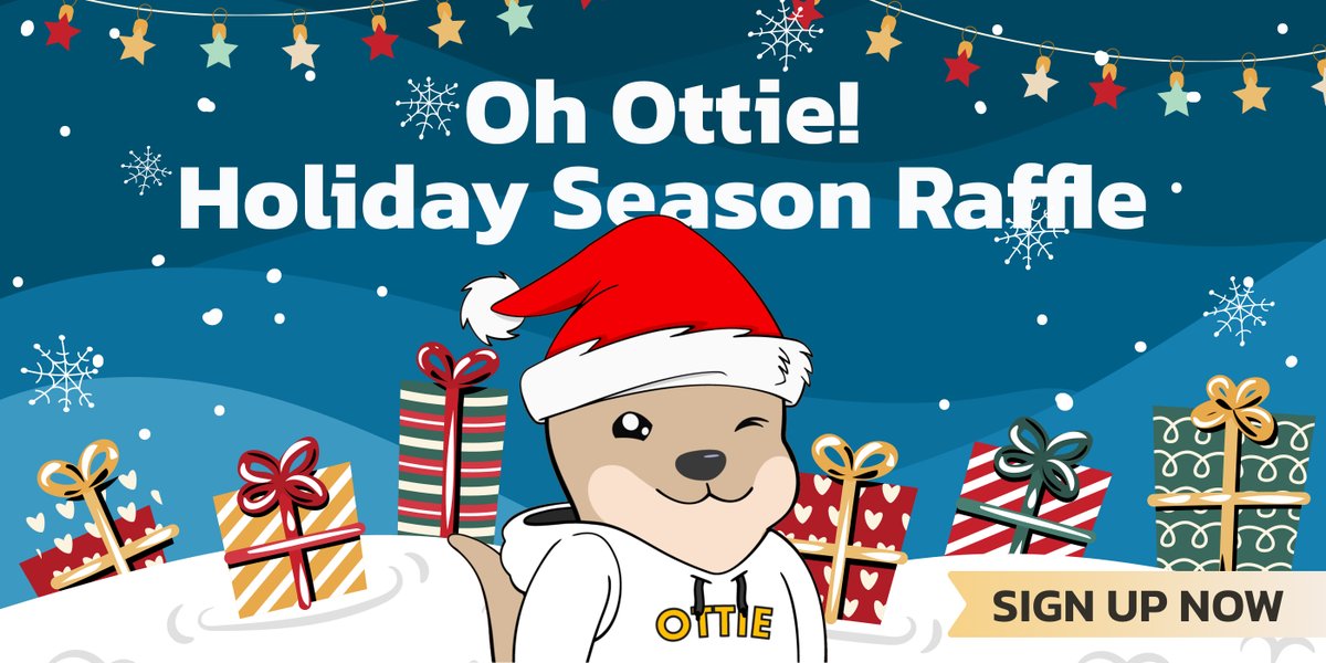 🎄Presenting the #OhOttie Holiday Season Raffle 🎄 

As a #ThankYou to our #OhOttie holders, we invite you to enter into a #Xmas raffle by completing the simple steps via Port3. 1 LUCKY WINNER will win a Santa Ottie #NFT! 🧑‍🎄 isn’t it wonderful? 

soquest.xyz/space/altlayer…