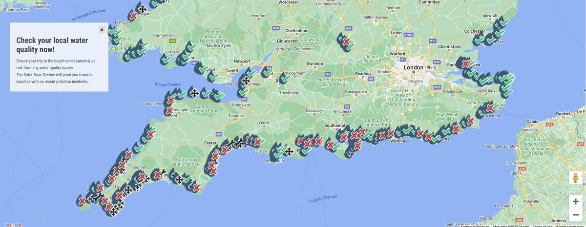 Feargal_Sharkey's tweet image. 7:26 am, Fri 23rd Dec 2022.

As the saying goes 'X' marks the sewage dumping spot.

Merry Christmas and a Happy New Year from two of England's finest (sic) water companies @SouthernWater and @SouthWestWater