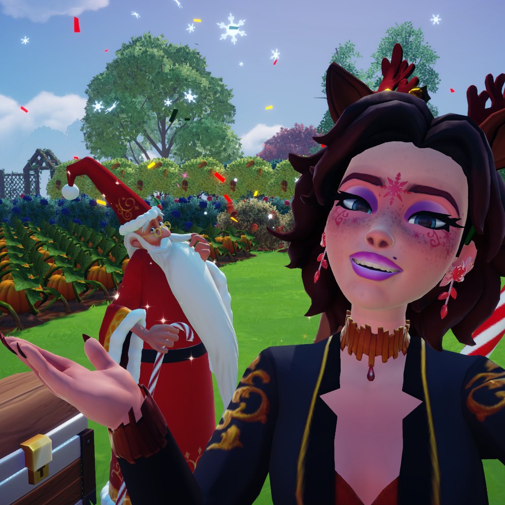 ShireecePlanner's tweet photo. @DisneyDLV I'm celebrating with my #DisneyDreamlightValley friends, giving presents and decorating the valley! Love and lights for everyone ❤️🎄 https://t.co/HbanPfCgXc