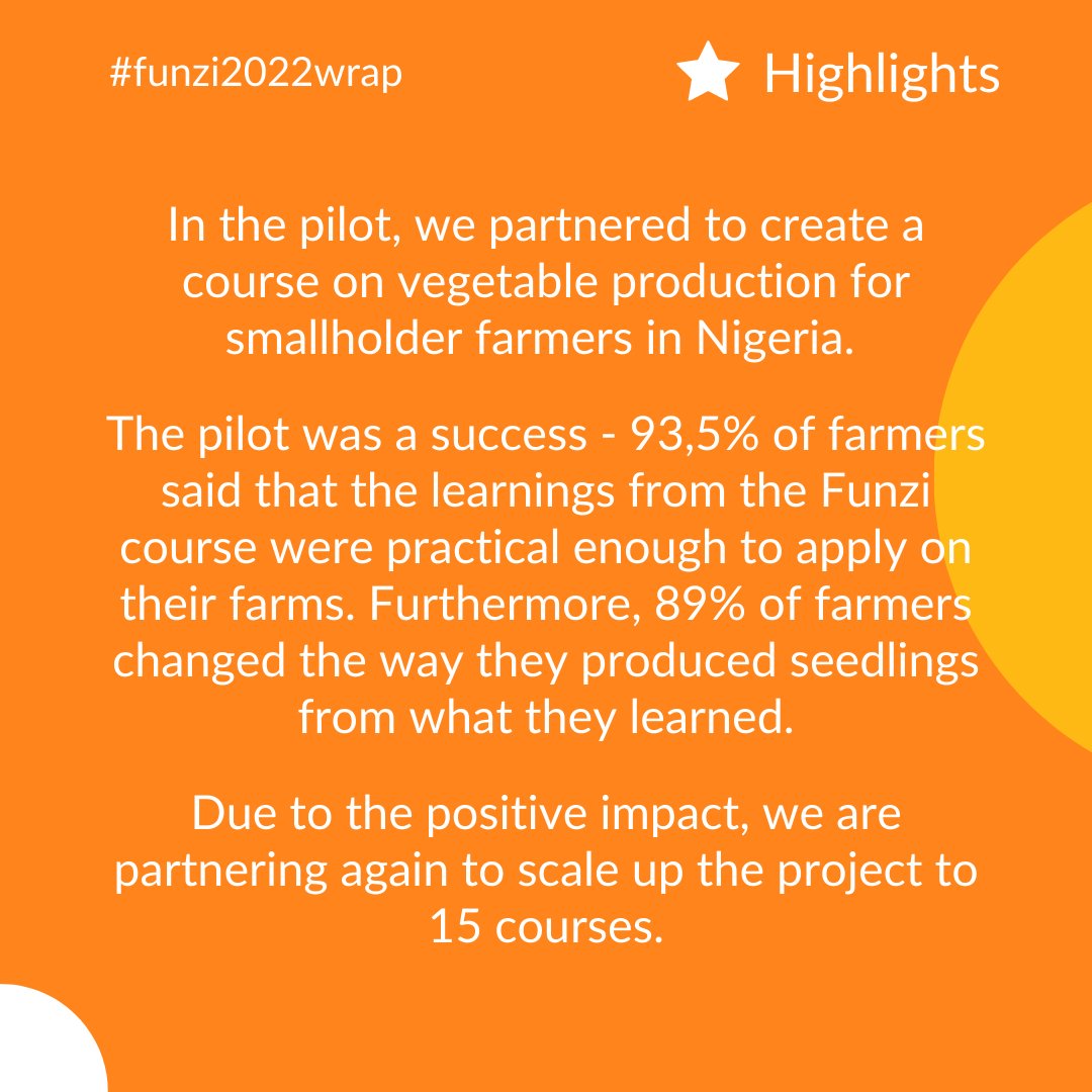 The second of our top 3⃣ highlights for 2022:

We scaled up our partnership with <a href="/eastwestseed/">East-West Seed</a>  and East-West Seed Knowledge Transfer 🌱

#Nigeria #seedproduction #Funzi2022wrap