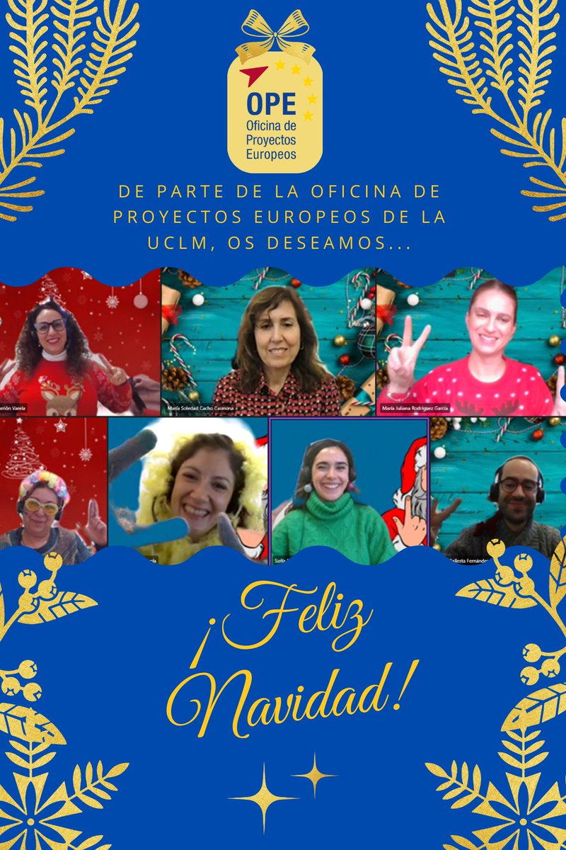 ¡La Oficina de Proyectos Europeos de la <a href="/uclm_es/">Universidad de Castilla-La Mancha</a> os desea felices fiestas! 🌟🎄

Que el 2023 venga cargado de nuevos proyectos y nuevas convocatorias. ¡Gracias a todos/as los que formáis parte de la <a href="/UCLM_OPE/">Oficina de Proyectos Europeos UCLM</a>! ✨
