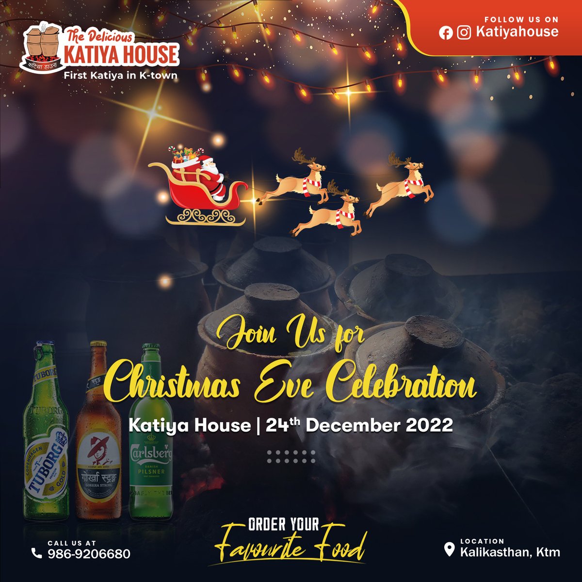 NEPgrunz's tweet photo. Let's gather together and celebrate this Christmas Eve at Katiya House. You all are surely going to have a great time with all us.
Enjoy the eve with our tastiest Mutton Katiya and Katiya Chicken Biryani. See you all tomorrow.
#KatiyaHouse #KatiyaBiryani #MuttonKatiya https://t.co/ZkEIeAmeQG