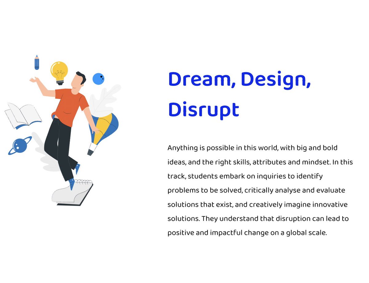 Dream, Design, Disrupt - Anything is possible in this world, with big and bold ideas, and the right skills, attributes and mindset.
Learn more about this Edudicio Learning Track -
edudicio.com/learningtracks… #edudicio #inquirybasedlearning #education