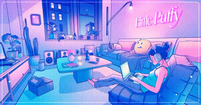 Little Puffy様のキービジュアルを担当させていただきましたYouTubeでは、ニューヨークに住むMichelle ChoiさんのライフスタイルをVlogで紹介されています。実際の彼女のお部屋をイラストで再現させていただきましたぜひぜひチェックしてみて下さいね 