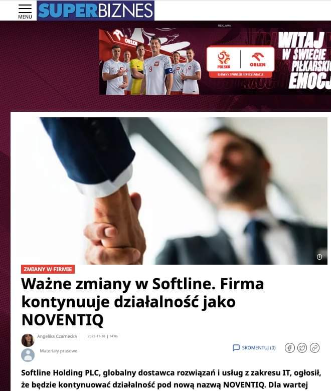 All4Comms's tweet image. Client: Noventiq  (global technology company)
Country: UK 🇬🇧
Sector: Technology, of course 😉  🚀🚀🚀
Service: Media relations in technology, business, national and local media in Poland📸
Agency: All 4 Comms 🇵🇱
---
#Tech
#TechnologyPR
#PRinPoland