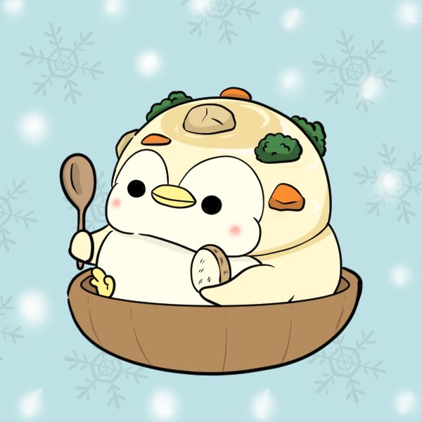 tastepenguin's tweet photo. #NFT紅白2022 白組作品！
12/23(金)20:00リスト❗️
クリームシチュー、お餅テイストなペンギン！その他、桃もリストします🐧
#NFTs #NFTJapan #Opensea #PFP https://t.co/885QxeidsW