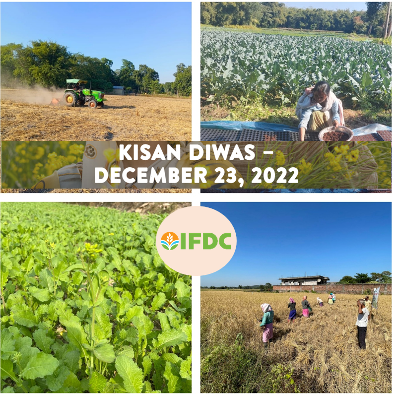 IfdcApart's tweet photo. Kisan Diwas, or #Farmers' Day, is celebrated annually in #India on December 23. Farmers are an important part of the #economy. 
International Fertilizer Development Center (#IFDC)
conveys best wishes to the #farmingcommunity on the occasion of Farmers' Day. https://t.co/w2WhfHFTyI