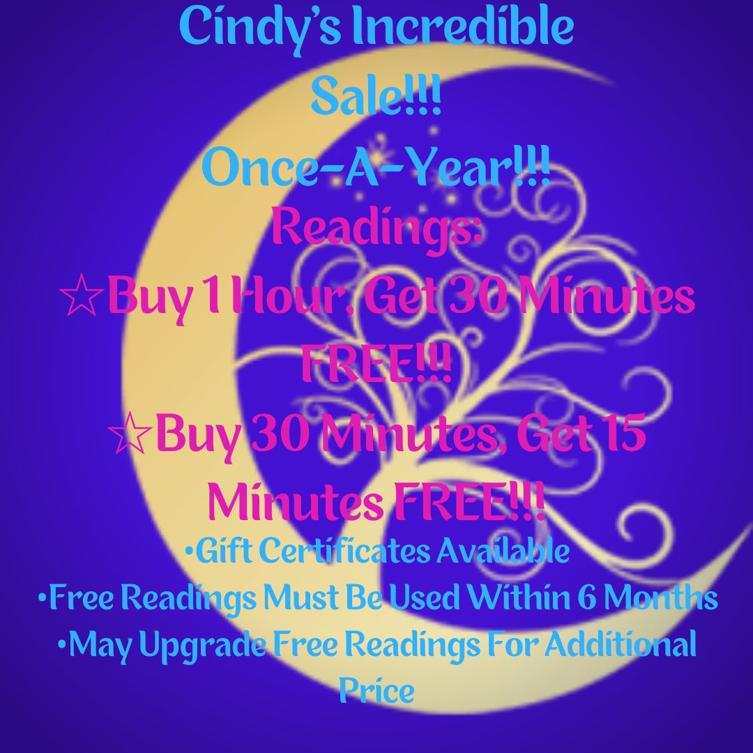 PsychicCindy1's tweet photo. I usually do a sale around Small Business Saturday, but every time I thought about it, I'd say, "I'll post it later." I kept forgetting... Well, I remembered, just in time for a last-minute gift idea!!!
Readings (For Entertainment Only):
30 minutes = $100 USD
1 hour = $180 USD https://t.co/9vNUdeQgBi