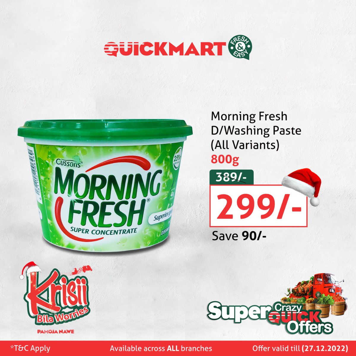 Keep your home in tip-top shape with this weekend's selection of home care products. And if you can't seem to get everything done, just remember: the mess will still be there tomorrow. No need to worry.

Valid till 27.12.2022

#KrisiiBilaWorries
#CrazyQuickOffers
#FreshAndEasy