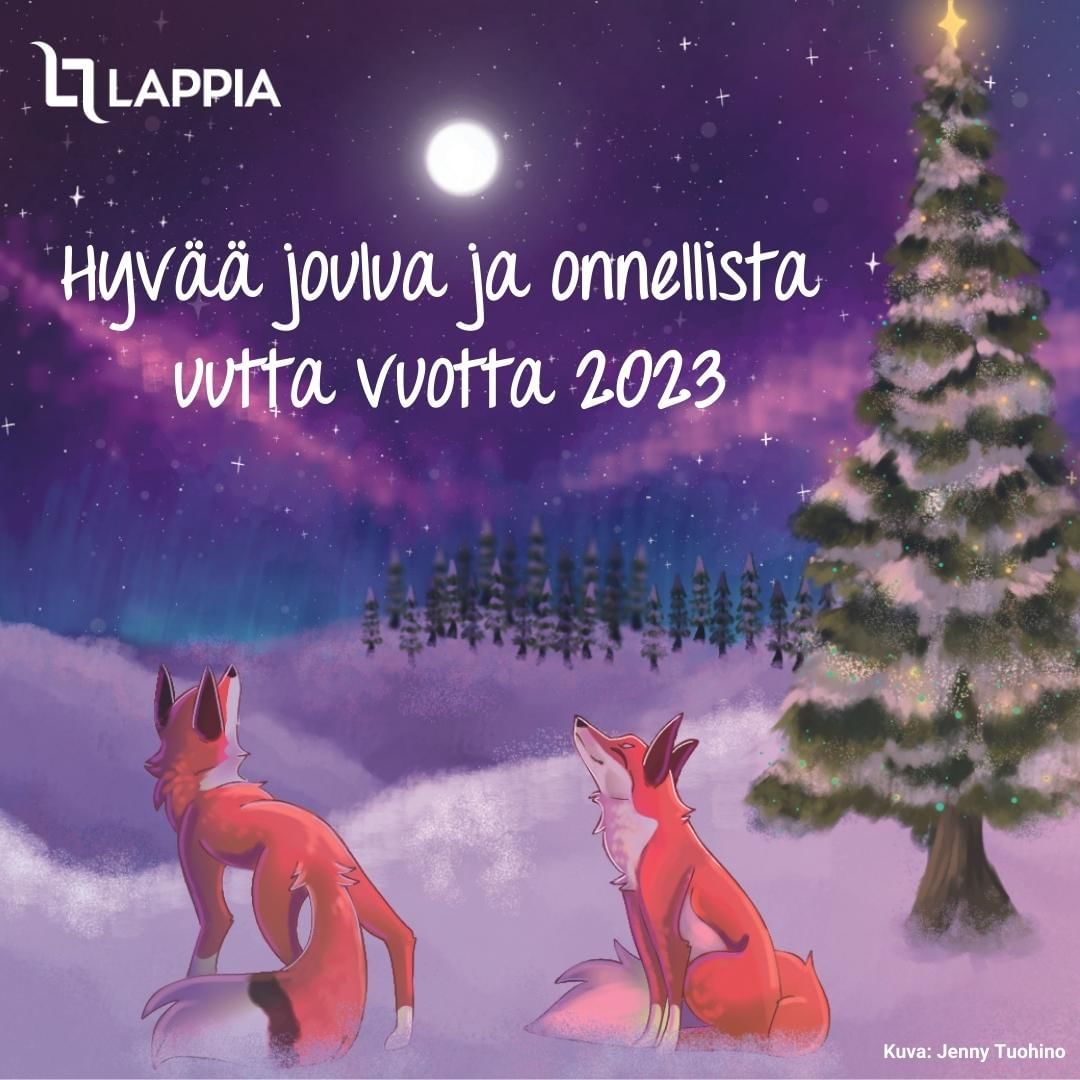 Hyvää joulua ja onnellista uutta vuotta 2023 ❤ 'Kaksi kettua kulki metsässä ja seurasi linnunrataa. Kauniina jouluaattona niiden sydämet olivat täynnä onnea. Kettujen silmät kimalsivat kuin tähdet, kohti suurta juhlaa, joka täyttää sydämen ilolla ja riemulla.'