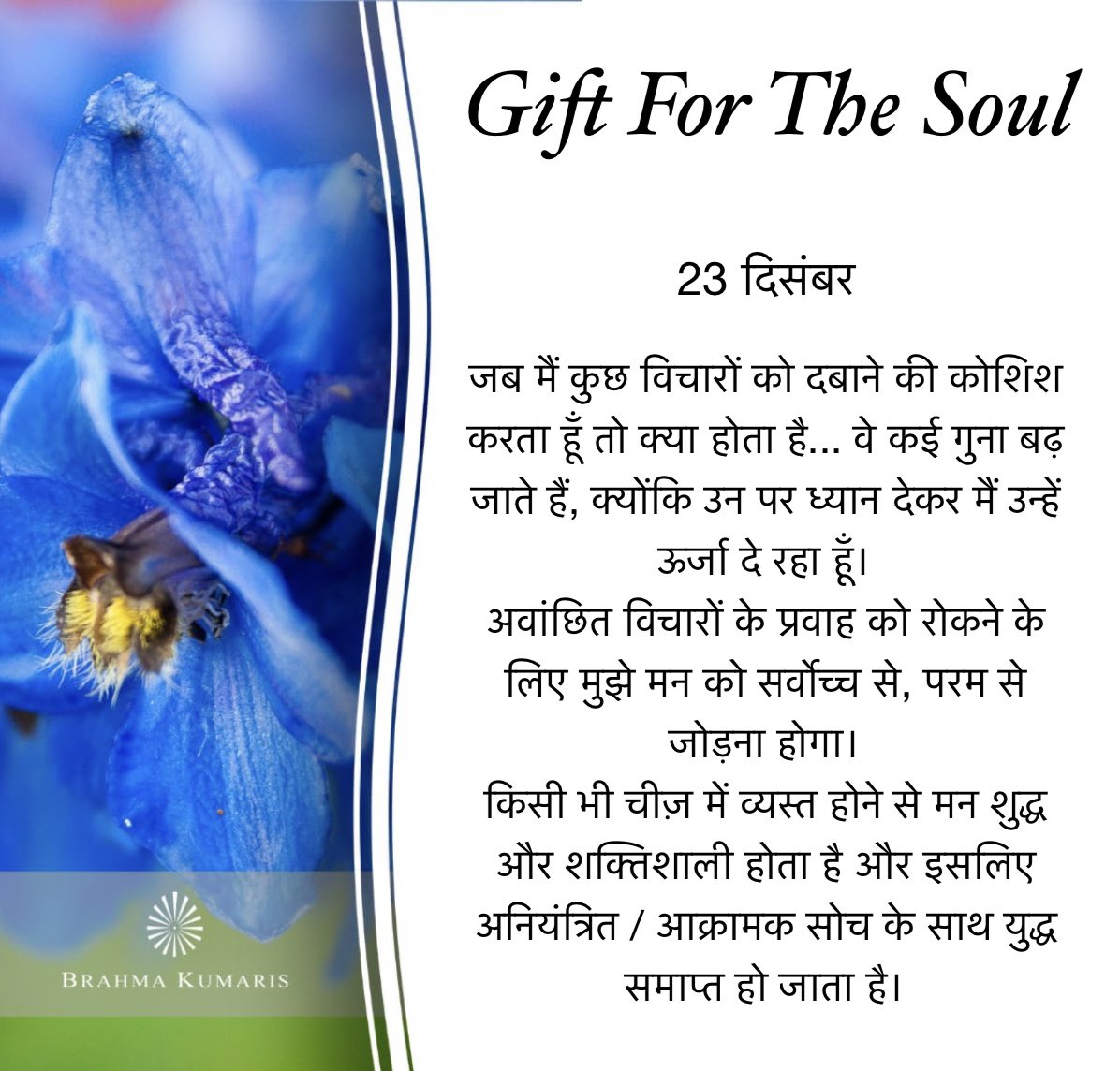 labandera_c's tweet photo. #peace #relax #health #wellbeing #wellness #bio #grateful #happiness #success #meditation #knowmyself #truth #freedom #english #joy #rajayoga #justbe #hindi #india https://t.co/dsvr9Sa9au