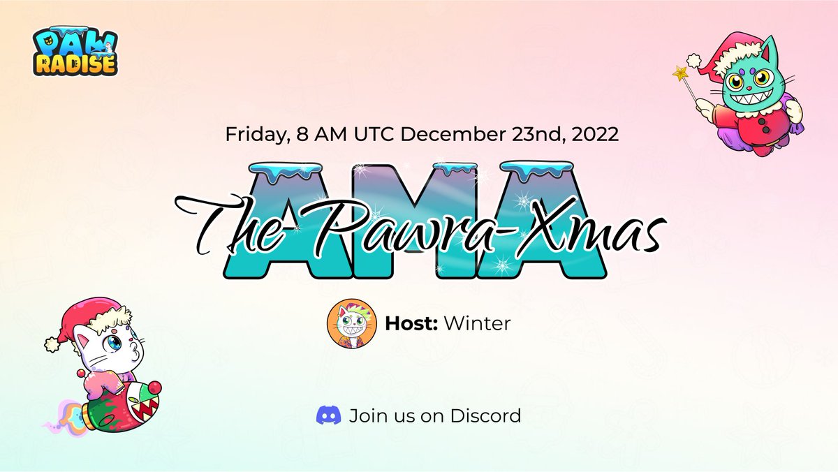AMA is live now!
Join us!
👉Discord: discord.com/invite/pXRTdYu…
#AMA #NFT