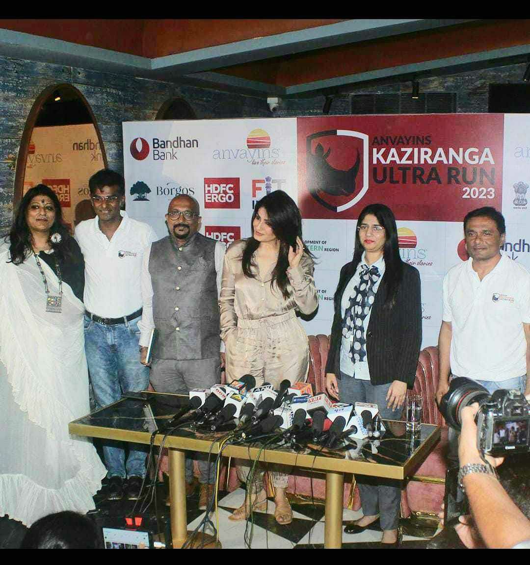 anvayins's tweet photo. Extremely grateful to Ms Raveena Tandon for lending her support to the cause of rhino conservation through the Anvayins Kaziranga Ultra Run 2023 at the press conference on Wednesday December 21, 2022 at Juhu, Mumbai.
+ https://t.co/HpBQ8benqd